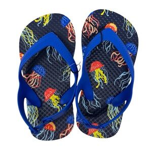 Wonder Nation jellyfish design Summer Ankle Strap flip flops Child Size 7/8 New